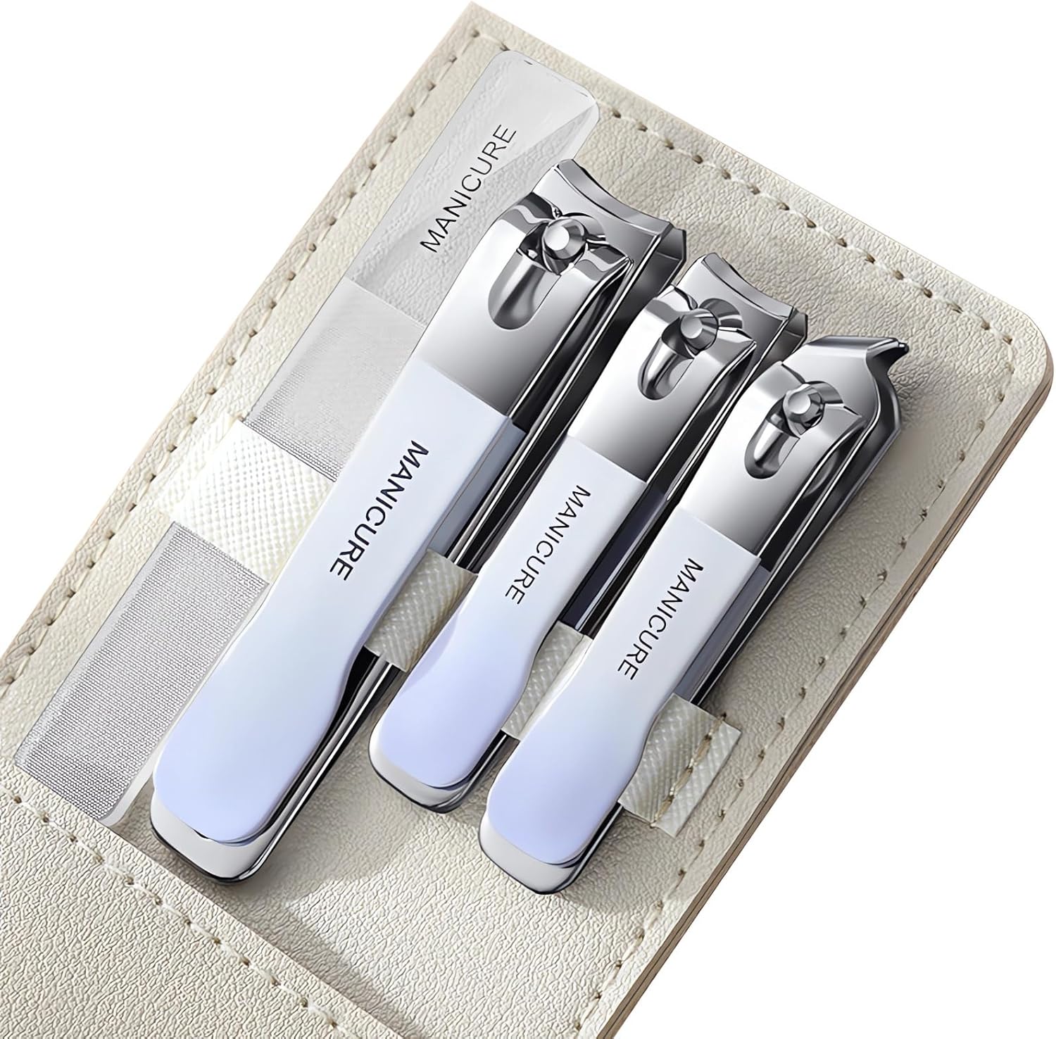 Mens Grooming Travel Kit - 4 adet manikür seti paslanmaz çelik
