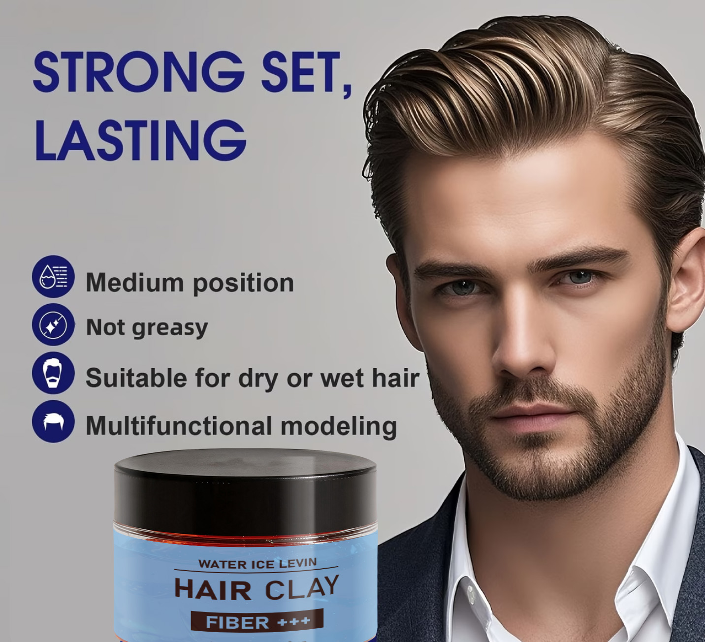 Pomade Hair Clay - Biyotin ve Keratin Saç Kili Şekillendirme