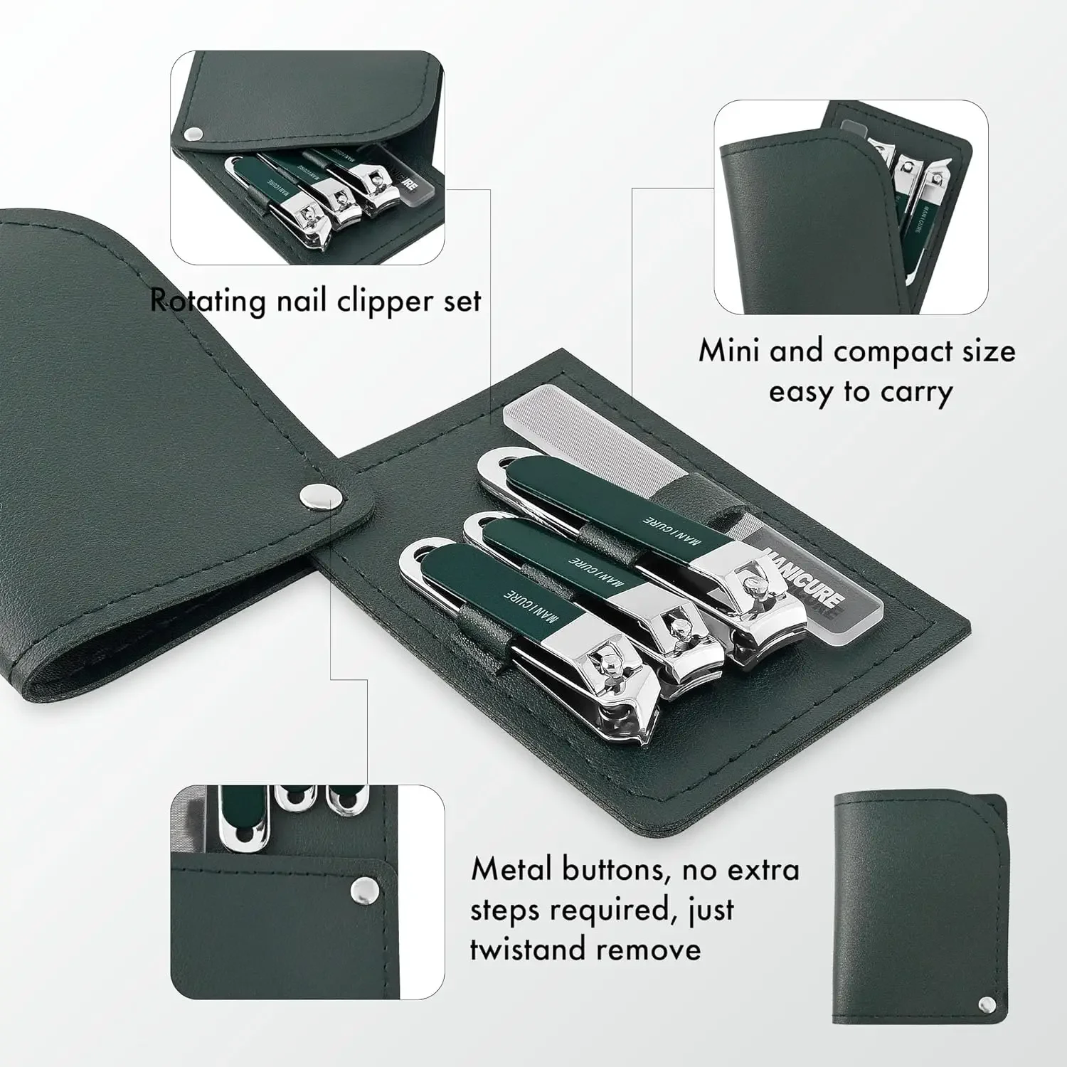 4 Parça Çelik Tırnak Kesme Set - Mens Grooming Travel Kit incelemesi ve fiyatı